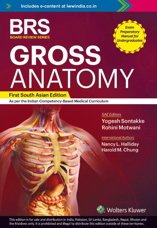 BRS Gross Anatomy 1st South Asian Edition